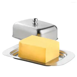 Plates Stainless Steel Butter Dish With Lid The Perfect Addition To Any Kitchen -18.5cm X 12cm 7cm Platos Decorativos Mesa Dropship