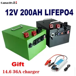 Аккумуляторная батарея 12 В LifePo4 200AH с Bluetooth Rechargable Battery High Power RV, подходящая для морского отдыха на открытом воздухе