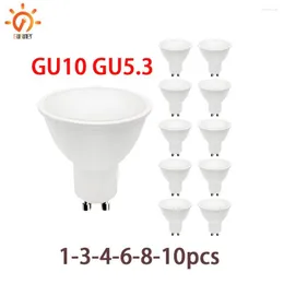 1-10pcs GU10 MR16 Spotlight 3W 6W 9W 12W AC220VLed Bulb Beam Angle 24 120 Degree Energy Saving Indoor Light For Table Lam