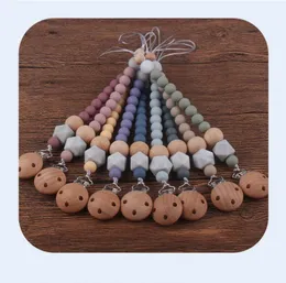 INS baby Safty Wooden Silicon Soothers & Teethers Beads Ball Design Health Care Teething Training Infant Suitable For 0-3Months