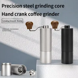수동 커피 그라인더 휴대용 밤나무 C3 고품질 알루미늄 스테인리스 스틸 버 미니 밀링 도구 230211