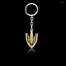 Keychains Anime Jojos Bizarre Adventure Key Chain Keyrings Kujo Jotaro Arrow Holder Pendant Metal Charm Men smycken Fred22