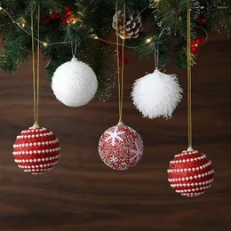 Decoração de festa 2pcs 8cm de natal pendurar bolas de lantejoulas Bola de chapas de Natal Pingente ano decoração de casa Navidad 2023 Decorações
