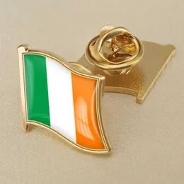 Bandeira irlandesa Crystal Drop Rubber Broche Broche Blach Broche de todos os pa￭ses do mundo