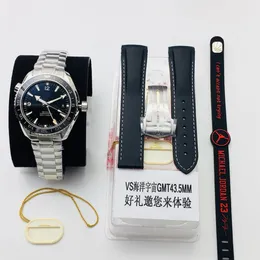 Vs wyprodukował koncentryczny GMT Dwukrotny zegarek nurkowy o średnicy 43 5 mm z 8605 ruchem ceramicznym szafirem Sapphire Crystal Mirror296V