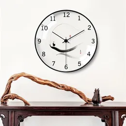 벽시계 부엌 매달려 시계 디지털 침실 금속 현대 라운드 패션 reloj pared Grande Home Decorative EA60WC