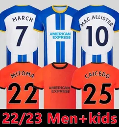 Caicedo Allister Soccer Jerseys 2022 2023 Webster Trossard Estupinan March Alzate Mitoma voetbalshirt Top