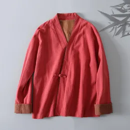 Ubranie etniczne Kobiety Tradycyjne chińskie retro qipao topy kardigan tai chi zen casual bawełniane kurtki bluzki