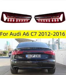 Audi A6 LED 테일 라이트 20 12-20 16 A6 C7 테일 램프 C8 디자인 DRL 동적 신호 브레이크 리버스 자동 액세서리