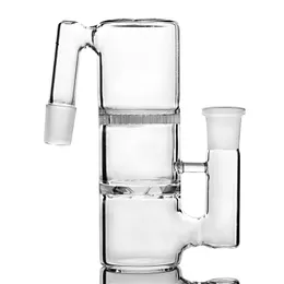90 Degree Filter Two Layers 14mm and 18mm 90 Degrees Thick Ashcatcher Percolator Glass Ash Catcher Smoking Accessories