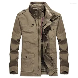 Herrjackor plus storlek 8xl Autumn Winter Men smart casual jacka stativ krage militär kappa bomulls vindbrytare trenchcoat manliga kläder