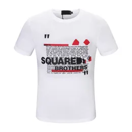 Men casual herr-t-shirts designer hip-hop polo skjorta brev tryck kort ￤rm vit krage sommarpolos toppar tee m-xxxl svart dsquareds d2 dsq ikon gg ds8075