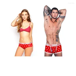 Külot qizxim moda çift külot iç çamaşırı yıldız çizgiler baskılı erkek boksörler kadın iç çamaşırı homme erkek bayan