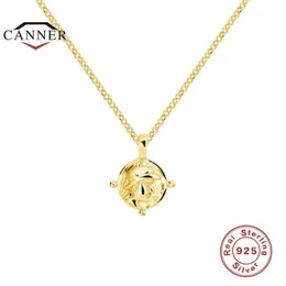 Catene CANNER Collana in argento sterling 925 per le donne Contadino lavoratore Statua Elefante Ciondolo Catena Girocollo Collane Gioielli Collares1