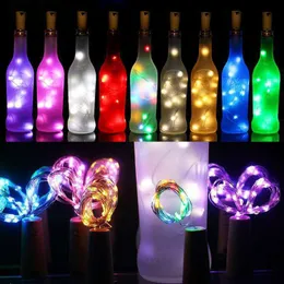 2M 20LEDs Mini LED Holiday String Lights Bottle Stopper Glass Craft For Indoor Outdoor Wedding Christmas Led lights decoration USALIGHT
