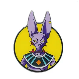 Brosches anime dbz gudar av förstörelse hakaishin ölus birusu tecknad metall legering emalj ryggsäck väska kappa lapel badge brosch pin