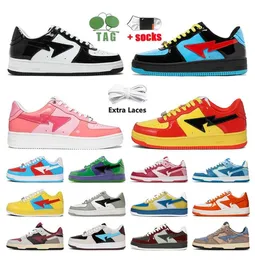 2023 NEW Designer Casual Shoes Platform Sneakers Sk8 Sta Patent Leather Green JJJJound Black White Plate-forme for Men Women Trainers Jogging Eur 36-45