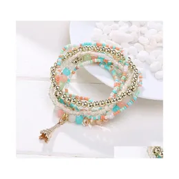 チャームブレスレットチャームミックスMtilayerビーズJewlllery Bead Drop Delivery Jewelry Dhtoz