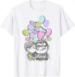 Heren t shirts omhoog Valentijnsdag Carl en Ellie Ballonnen T-shirt