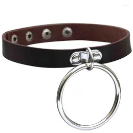 Charker 2023 Punk Pun Circle Circle Round Collar Colar de colar de aniversário Presente Jóias de joalheria para mulheres homens