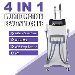 Nd Yag Laser Machine Tattoo Pigment Freckle Scars Removal IPL DPL Hair Removal 808nm Diode Laser RF Multifunction Beauty Skin Rejuvenation Equipment