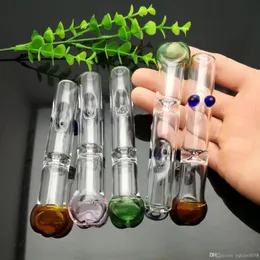 R￶kande r￶r Flat Mouth Filter Glass Suction Munstycke Glass Bong Water Pipe Titanium Nail Grinder, Glass Bubblers For Smoking Pipe Mix Colors