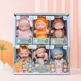 Bambole 6 Pezzi Mini Simpatici Occhi Realistici Chiusi Reborn Baby Doll con Vestiti Accessori per Abiti Regalo di Compleanno per Ragazze Dropship 230213