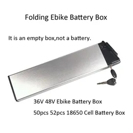 36V 48V Bezior/Shengmilo Folding Ebike Battery Case 50 52Pcs 18650 Cell Empty Battery Box