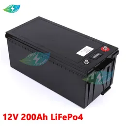 Batteria da 12 V LifePO4 Batteria 200ah non 100 AH Batteria ricaricabile RV con BMS per campeggio esterno e energia solare inverter