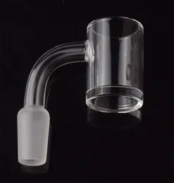 USA szklane fajki wodne 25mm OD płasko zakończony kwarcowy banger 5mm przezroczyste dno 10mm 14mm 18mm męski żeński gwóźdź kwarcowy do szklanych platform