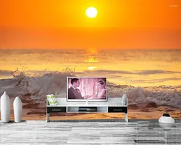 壁紙papel de parede Sky Sea Waves Horizo​​n Nature Po Wallpaper TV SOFA WALL KITCHEN BEDROOM RESOUSTAR BAR 3D壁画