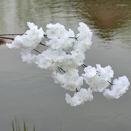 장식용 꽃 1pcs 체리 꽃 나무 인공 꽃 120cm 실크 하이 시뮬레이션 웨딩 아치 장식 홈 장식