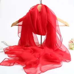Шарфы мода летние шелковые шермовые шарфы Женщины длинный большой размер обертки и платки Folarard Femme Bandana Beach Head Scarf Мусульманский хиджаб 230211