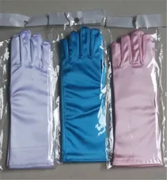 3set/pakiet imprezy Satynowe elastyczne cosplay rękawiczki śniegu aisha scena dla dzieci Princess Halloween kolacja