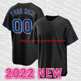 Niestandardowe koszulki baseballowe Blue Pete Alonso New 2022 Jersey Darryl Strawberry Cespedes Piazza Jacob DeGrom Syndergaard Confi