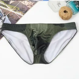 Underpants Men Sexy Camouflage Briefs Fashion Low Waist Breathable Seamless Underwear Male Intimates Ice Silk Panties