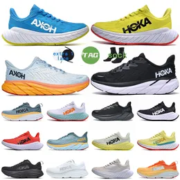 2023 New Hoka One Runnive Shoes 정통 본디 클리프 턴 8 카본 x 2 남성 운동화 트리플 흑백 앰버 옐로우 옐로우 옐로우 옐로우 옐로우 옐로우 여름 송 꽃 남자 디자이너 트레이너 36-45