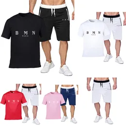 Eşofman Yaz spor moda tasarımcısı baskılı erkek spor T-shirt pantolon takım elbise erkek şort gömlek rahat polo