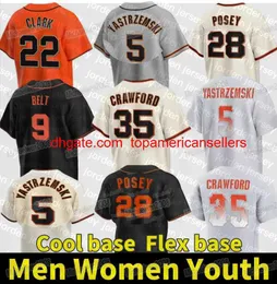 Camisas de beisebol personalizadas 5 Mike Yastrzemski 2022 City Connect Jersey Buster Posey Joc Pederson Austin Slater Luis Gonzalez Jason Vosler WI