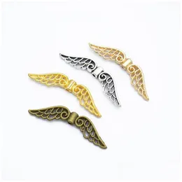 Distanser BK -paket 500st diverse färger Angel Wing Spacer Charm Pärlor för DIY -smycken som gör fynd Drop Delivery 202 DHHMH