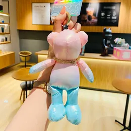 حلقات رئيسية أصيلة Cartoon Bear Bear Dear Figure buckle bag student bag hanging decoration character fashion car chain chain inho g230210