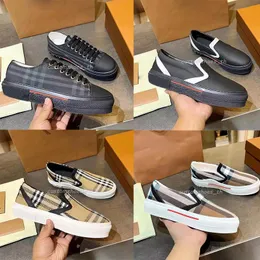 Men Women Casual Shoes Vintage Sneakers Checked Cotton Low-top Sneaker Designer Trainers Striped Print Check Trainer Canvas Suede Shoe