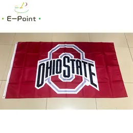 NCAA Ohio State Buckeyes-Flagge, 3, 5 Fuß, 90 cm, 150 cm, Polyester-Flaggen, Banner, Dekoration, fliegende Hausgarten-Flagge, festliche Geschenke225I