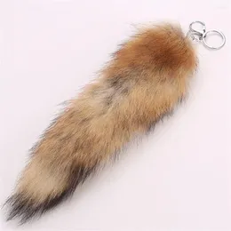 Nyckelringar Fashion Presentbil Key Chain Accessories Tail Keychain Bag Pendant Fur Tassel Ring