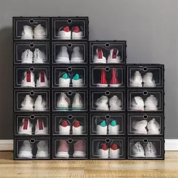 Zagęścić plastikowe pudełka na buty przezroczyste pudełko na buty do przechowywania przezroczyste pudełko na but