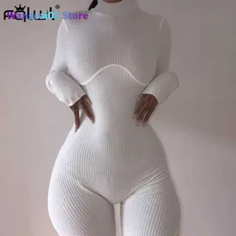 المسارات النسائية FQLWL مضلعة bodycon bodycon أبيض سوداء الصيف بذلة السراويل القصيرة playsuit