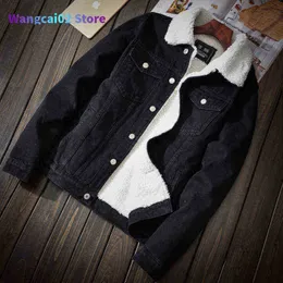 Мужские куртки мужчины черные джинсовые куртки Fece Jean Jackets Зимние теплые джинсовые пальто новое мав.