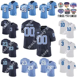 NCAA Football University 5 JJ Jones Jersey College North Carolina Tar Heels 3 Antoine Green 10 Drake Maye 28 Omarion Hampton 23 George