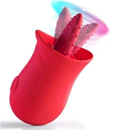 Inne produkty zdrowotne ADT zabawki zabawki Język wibrujący wibrujący jajka stymacja dokuczanie żeńskie urządzenie masturbacji upuść zależność dhdn9