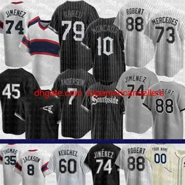 Jerseys de beisebol personalizada Jersey Tim Anderson Elay Jimenez Joe Kelly Jose Abreu 88 Luis Robert Yoan Moncada Bo Jack